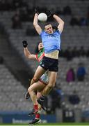 19 February 2022; Matthew Ruane of Mayo in action against Brian Fenton of Dublin during the Allianz Football League Division 1 match between Dublin and Mayo at Croke Park in Dublin. Photo by Ray McManus/Sportsfile