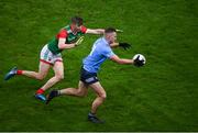 19 February 2022; Ciarán Kilkenny of Dublin in action against Rory Brickenden of Mayo during the Allianz Football League Division 1 match between Dublin and Mayo at Croke Park in Dublin. Photo by Stephen McCarthy/Sportsfile