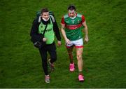 19 February 2022; Oisín Mullin of Mayo leaves the pitch after the Allianz Football League Division 1 match between Dublin and Mayo at Croke Park in Dublin. Photo by Stephen McCarthy/Sportsfile