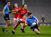 19 February 2022; Lyndsey Davey of Dublin is tackled by Sarah Leahy of Cork during the Lidl Ladies Football National League Division 1 match between Dublin and Cork at Croke Park in Dublin. Photo by Ray McManus/Sportsfile