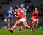 19 February 2022; Shauna Kelly of Cork is tackled by Caoimhe O'Connor of Dublin during the Lidl Ladies Football National League Division 1 match between Dublin and Cork at Croke Park in Dublin. Photo by Ray McManus/Sportsfile
