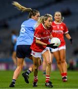 19 February 2022; Orla Finn of Cork in action against Martha Byrne of Dublin during the Lidl Ladies Football National League Division 1 match between Dublin and Cork at Croke Park in Dublin. Photo by Ray McManus/Sportsfile