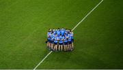 19 February 2022; Dublin players huddle before the Allianz Football League Division 1 match between Dublin and Mayo at Croke Park in Dublin. Photo by Stephen McCarthy/Sportsfile