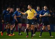 19 February 2022; Referee Gianluca Gnecchi during the United Rugby Championship match between Leinster and Ospreys at RDS Arena in Dublin. Photo by David Fitzgerald/Sportsfile