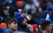 19 February 2022; Leinster supporters during the United Rugby Championship match between Leinster and Ospreys at RDS Arena in Dublin. Photo by David Fitzgerald/Sportsfile