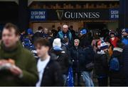 19 February 2022; Leinster supporters enjoy refreshments during the United Rugby Championship match between Leinster and Ospreys at RDS Arena in Dublin. Photo by David Fitzgerald/Sportsfile