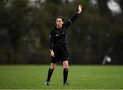 20 February 2022; Referee Maggie Farrelly during the Allianz Football League Division 4 match between Leitrim and London at Connacht GAA Centre of Excellence in Bekan, Mayo. Photo by Ray McManus/Sportsfile
