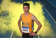 21 February 2022; Runner Darragh McElhinney of UCD AC, Dublin, at the launch of the 2022 Irish Life Health National Indoor Championships. The Championships will take place at the Sport Ireland National Indoor Arena on February 26th and 27th 2022. Photo by Sam Barnes/Sportsfile