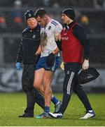 19 February 2022; Niall Kearns of Monaghan receives medical attention for an injury during the Allianz Football League Division 1 match between Armagh and Monaghan at Athletic Grounds in Armagh. Photo by Piaras Ó Mídheach/Sportsfile