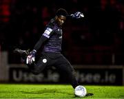 18 February 2022; St Patrick's Athletic goalkeeper Joseph Anang during the SSE Airtricity League Premier Division match between Shelbourne and St Patrick's Athletic at Tolka Park in Dublin. Photo by Sam Barnes/Sportsfile