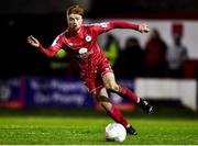 18 February 2022; Aodh Dervin of Shelbourne during the SSE Airtricity League Premier Division match between Shelbourne and St Patrick's Athletic at Tolka Park in Dublin. Photo by Sam Barnes/Sportsfile