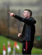 20 February 2022; Derry manager Rory Gallagher during the Allianz Football League Division 2 match between Derry and Cork at Derry GAA Centre of Excellence in Owenbeg, Derry. Photo by Sam Barnes/Sportsfile