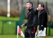 20 February 2022; Derry manager Rory Gallagher during the Allianz Football League Division 2 match between Derry and Cork at Derry GAA Centre of Excellence in Owenbeg, Derry. Photo by Sam Barnes/Sportsfile
