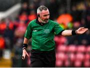 20 February 2022; Referee James Molloy during the Allianz Football League Division 2 match between Derry and Cork at Derry GAA Centre of Excellence in Owenbeg, Derry. Photo by Sam Barnes/Sportsfile