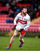 20 February 2022; Niall Loughlin of Derry during the Allianz Football League Division 2 match between Derry and Cork at Derry GAA Centre of Excellence in Owenbeg, Derry. Photo by Sam Barnes/Sportsfile