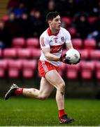 20 February 2022; Padraig McGrogan of Derry during the Allianz Football League Division 2 match between Derry and Cork at Derry GAA Centre of Excellence in Owenbeg, Derry. Photo by Sam Barnes/Sportsfile