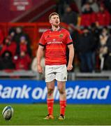 18 February 2022; Ben Healy of Munster during the United Rugby Championship match between Munster and Edinburgh at Thomond Park in Limerick. Photo by Brendan Moran/Sportsfile