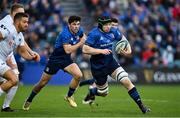 19 February 2022; Martin Moloney of Leinster makes a break during the United Rugby Championship match between Leinster and Ospreys at RDS Arena in Dublin. Photo by Brendan Moran/Sportsfile