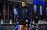 19 February 2022; Assistant referee Joy Neville during the United Rugby Championship match between Leinster and Ospreys at RDS Arena in Dublin. Photo by Brendan Moran/Sportsfile