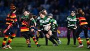19 February 2022; Action between Balbriggan RFC and Railway Union RFC / Lansdowne FC during Bank of Ireland Half-Time Minis at the United Rugby Championship match between Leinster and Ospreys at RDS Arena in Dublin. Photo by Brendan Moran/Sportsfile