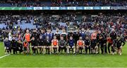 12 February 2022; The Kilcoo squad before the AIB GAA Football All-Ireland Senior Club Championship Final match between Kilcoo, Down, and Kilmacud Crokes, Dublin, at Croke Park in Dublin. Photo by Piaras Ó Mídheach/Sportsfile