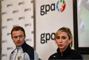 21 February 2022; Galway camogie player Niamh Kilkenny alongside Wexford hurler Matthew O'Hanlon during a GPA Media Briefing ahead of GAA Congress at the Radisson Dublin Airport in Dublin. Photo by David Fitzgerald/Sportsfile