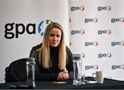 21 February 2022; GPA Equality, Diversity and inclusion manager Gemma Begley speaking during a GPA Media Briefing ahead of GAA Congress at the Radisson Dublin Airport in Dublin. Photo by David Fitzgerald/Sportsfile