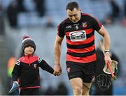 12 February 2022; Shane O'Sullivan of Ballygunner and his son, Ferdia, after the AIB GAA Hurling All-Ireland Senior Club Championship Final match between Ballygunner, Waterford, and Shamrocks, Kilkenny, at Croke Park in Dublin. Photo by Piaras Ó Mídheach/Sportsfile