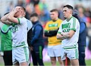 12 February 2022; Richie Reid, right, and Adrian Mullen of Shamrocks after their side's defeat in the AIB GAA Hurling All-Ireland Senior Club Championship Final match between Ballygunner, Waterford, and Shamrocks, Kilkenny, at Croke Park in Dublin. Photo by Piaras Ó Mídheach/Sportsfile