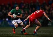 4 February 2022; Reuben Crothers of Ireland in action against Bryn Bradley of Wales during the U20 Six Nations Rugby Championship match between Ireland and Wales at Musgrave Park in Cork. Photo by Piaras Ó Mídheach/Sportsfile