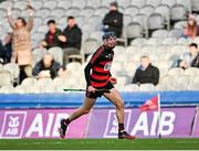 12 February 2022; Harry Ruddle of Ballygunner celebrates scoring his side's second goal, in injury-time of the second half, during the AIB GAA Hurling All-Ireland Senior Club Championship Final match between Ballygunner, Waterford, and Shamrocks, Kilkenny, at Croke Park in Dublin. Photo by Piaras Ó Mídheach/Sportsfile