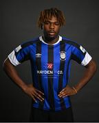 21 February 2022; Thomas Oluwa during a Athlone Town AFC squad portrait session at Athlone Town Stadium in Athlone. Photo by Piaras Ó Mídheach/Sportsfile