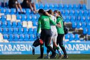 22 February 2022; Heather Payne of Republic of Ireland receives medical attention during the Pinatar Cup Third Place Play-off match between Wales and Republic of Ireland at La Manga in Murcia, Spain. Photo by Silvestre Szpylma/Sportsfile