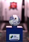 18 February 2022; A view of the match ball before the SSE Airtricity League Premier Division match between Dundalk and Derry City at Oriel Park in Dundalk, Louth. Photo by Ben McShane/Sportsfile