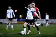 18 February 2022; Keith Ward of Dundalk and Brandon Kavanagh of Derry City during the SSE Airtricity League Premier Division match between Dundalk and Derry City at Oriel Park in Dundalk, Louth. Photo by Ben McShane/Sportsfile