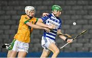 5 February 2022; Jack Sheridan of Naas in action against Flor McCarthy of Kilmoyley during the AIB GAA Hurling All-Ireland Intermediate Club Championship Final match between Kilmoyley, Kerry, and Naas, Kildare, at Croke Park in Dublin. Photo by Piaras Ó Mídheach/Sportsfile