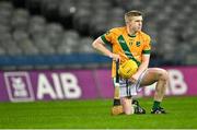 5 February 2022; Daniel Collins of Kilmoyley after his side's defeat in the AIB GAA Hurling All-Ireland Intermediate Club Championship Final match between Kilmoyley, Kerry, and Naas, Kildare, at Croke Park in Dublin. Photo by Piaras Ó Mídheach/Sportsfile