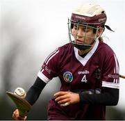 20 February 2022; Eilis McGrath of Slaughtneil during the AIB All-Ireland Senior Camogie Club Championship Semi-Final match between Sarsfields and Slaughtneil at Naomh Eanna in Gorey, Wexford. Photo by Matt Browne/Sportsfile