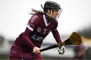 20 February 2022; Louise Dougan of Slaughtneil during the AIB All-Ireland Senior Camogie Club Championship Semi-Final match between Sarsfields and Slaughtneil at Naomh Eanna in Gorey, Wexford. Photo by Matt Browne/Sportsfile