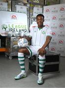 23 February 2022; The EA SPORTS National Underage Leagues 2022 season launch took place today at FAI Headquarters in Abbotstown, Dublin. The new season is set to start on the week ending Sunday, March 6. Pictured is Aidomo Emakhu of Shamrock Rovers. Photo by Seb Daly/Sportsfile