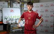 23 February 2022; The EA SPORTS National Underage Leagues 2022 season launch took place today at FAI Headquarters in Abbotstown, Dublin. The new season is set to start on the week ending Sunday, March 6. Pictured is Jacob Carroll of Galway United. Photo by Seb Daly/Sportsfile