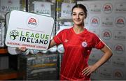 23 February 2022; The EA SPORTS National Underage Leagues 2022 season launch took place today at FAI Headquarters in Abbotstown, Dublin. The new season is set to start on the week ending Sunday, March 6. Pictured is Emma Ring of Shelbourne. Photo by Seb Daly/Sportsfile