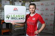 23 February 2022; The EA SPORTS National Underage Leagues 2022 season launch took place today at FAI Headquarters in Abbotstown, Dublin. The new season is set to start on the week ending Sunday, March 6. Pictured is Sophie Quinn of Sligo Rovers. Photo by Seb Daly/Sportsfile