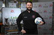 23 February 2022; The EA SPORTS National Underage Leagues 2022 season launch took place today at FAI Headquarters in Abbotstown, Dublin. The new season is set to start on the week ending Sunday, March 6. Pictured is Craig Sexton, head of academy, Bohemians. Photo by Seb Daly/Sportsfile