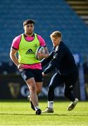 24 February 2022; Thomas Clarkson, left, and Tommy O'Brien during a Leinster rugby captain's run at RDS Arena in Dublin. Photo by Harry Murphy/Sportsfile