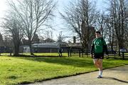 24 February 2022; Dan Sheehan arrives for Ireland rugby squad training at Carton House in Maynooth, Kildare. Photo by Brendan Moran/Sportsfile