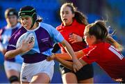 24 February 2022; Katie Corrigan of South East in action against Isabele Bereton of North East during the Bank of Ireland Leinster Rugby Sarah Robinson Cup Round 3 match between South East and North East at Energia Park in Dublin. Photo by Seb Daly/Sportsfile