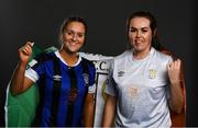 24 February 2022; Kelsey Munroe, left, and Niamh Coombes during an Athlone Town Women squad portrait session at Athlone Town Stadium in Athlone. Photo by Harry Murphy/Sportsfile
