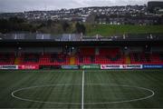 25 February 2022; A general view of The Ryan McBride Brandywell Stadium before the SSE Airtricity League Premier Division match between Derry City and Shamrock Rovers at The Ryan McBride Brandywell Stadium in Derry. Photo by Stephen McCarthy/Sportsfile