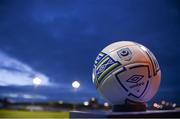25 February 2022; A general view of the match ball before the SSE Airtricity League Premier Division match between Drogheda United and Shelbourne at Head in the Game Park in Drogheda, Louth. Photo by Ramsey Cardy/Sportsfile